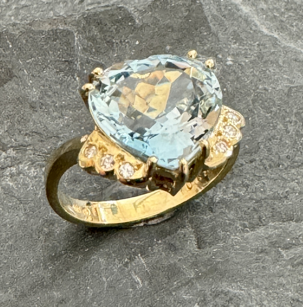 Edel - Topas Ring 585 GG Brill.